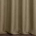 Zasłona szyta na taśmie 8 cm ciemnobrązowa z tkaniny o naturalnym splocie w stylu eko