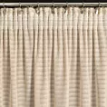 Zasłona beżowa zdobiona nicią szenilową z tkaniny szyfonowej 135x270 taśma - REINA - Eva Minge