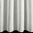 Zasłona biało, beżowa z tkaniny o naturalnym wyglądzie zdobiona szenilowym haftem 140x250 cm przelotki - ILENA
