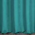 Zasłona szyta na taśmie 5 cm ADESSA ciemnoturkusowa z miękkiej tkaniny o welurowej strukturze