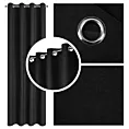 Zasłona czarna z tkaniny welurowej 420x260 cm przelotka - Dora