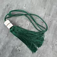 Dekoracyjny sznur do zasłon NATI upinacz z chwostem i metalowymi brokatowymi obrączkami