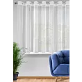 Firana biała z lekkiej i błyszczącej tkaniny 350x150 cm przelotka ESEL ELLA LINE
