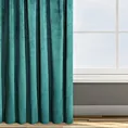 Zasłona welwetowa ciemnoturkusowa 135x300 cm taśma - ROSA - Design 91