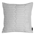 Poszewka na poduszkę 45x45 cm welwetowa, biała pikowana metodą hot press w geometryczny wzór SOFIA Eurofirany Premium