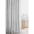 Zasłona szyta na taśmie 5 cm RAVENA srebrna z puszystej tkaniny w zwiewne frędzle Italissima Eva Minge
