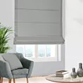 Roleta rzymska srebrna z gładkiej tkaniny zaciemniającej typu dimout