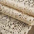 Bieżnik na stół 40x140 cm jasnobeżowy ażurowy MARY w stylu boho