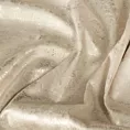 Zasłona welwetowa jasnobeżowo, złota zdobiona przecieranym wzorem 140x250 cm przelotka - RENIA