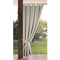 Zasłona beżowa z wodoodpornej tkaniny idealna do ogrodu i na taras 155x260 cm szelki/rzep - GARDEN