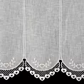 Tkanina firanowa zazdrostka z etaminy zdobiona ażurowym haftem