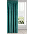 Zasłona ciemnoturkusowa z miękkiego welwetu 140x250 cm taśma - SUZANA