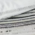 Pościel 220x200 cm z mikrowłókna kolor biały, grafitowy z motywem pasów VERANO3 design 91