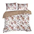 Pościel 220x200 cm z satyny bawełnianej kolor biało, pudrowy z motywem kwiatów SPRING 76