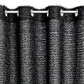Zasłona czarna zdobiona moherową nicią i subtelnymi falbanami 135x250 przelotka - TIFFANY - Eva Minge
