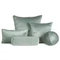 Poszewka na poduszkę 45x45 cm welwetowa, gładka ciemnomiętowa o delikatnym połysku GAJA 1