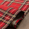 Bieżnik na stół czerwony 40x140 cm gobelinowy LOOK świąteczny w kratę