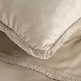 Pościel 220x200 cm z satyny bawełnianej kolor beżowy zdobiona elegancką koronką RETRO 5