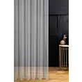 Firana szyta na taśmie 5 cm naturalna mikrosiateczka z połyskującymi pionowymi paseczkami