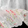 Tkanina firanowa zazdrostka zdobiona haftem drobnych kwiatuszków