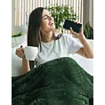 Koc o strukturze miękkiego futra 150x200 cm ciemnozielony TIFANY 1 Design 91