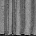 Zasłona szyta na taśmie 5 cm srebrna z miękkiej tkaniny szenilowej typu dimout o naturalnym splocie