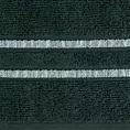 Ręcznik do rąk 30x50 cm bawełniany kolor ciemnozielony w kontrastujące pasy 500 g/m2 DINA