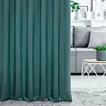 Zasłona szyta na taśmie 5 cm ciemnoturkusowa z gładkiej tkaniny z delikatnym połyskiem Italissima Eva Minge