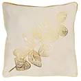 Poszewka z welwetu ze złotym nadrukiem ażurowej gałązki oraz ozdobną wypustką