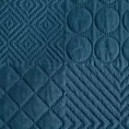 Narzuta granatowa 220x240 cm z patchworkowym motywem wytłaczanym techniką hot press BONI 5 Design 91