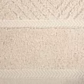 Ręcznik kąpielowy 50x90 cm bawełniany kolor beżowy ze wzorem zygzaka 500 g/m2 KALIA Reina Line