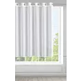 Firana biała z lekkiej i gładkiej matowej etaminy, półtransparentna 350x150 cm przelotka LANA