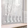 Tkanina firanowa zazdrostka z etaminy zdobiona świątecznym ażurowym haftem