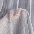 Firana szyta na taśmie 5 cm jasnoszara z drobnej siatki w pionowe prążki, wykończona obciążnikiem