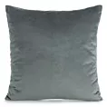 Poszewka na poduszkę 45x45 cm welwetowa, gładka stalowa o delikatnym połysku GAJA 1