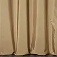 Zasłona szyta na taśmie 5 cm ciemnobeżowa z gładkiej tkaniny z delikatnym połyskiem