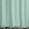 Zasłona szyta na taśmie 5 cm ADESSA jasnoturkusowa z miękkiej tkaniny o welurowej strukturze