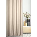 Zasłona szyta na taśmie 5 cm beżowa z tkaniny zaciemniającej typu dimout o naturalnym splocie, z efektem melanżu