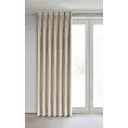 Zasłona beżowa z welwetowej tkaniny 80x270 cm (wymiar podany na gotowo) system flex - MELANIE