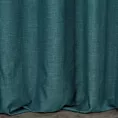 Zasłona ciemnoturkusowa o płóciennym splocie 140x250 cm przelotka - MOROCCO - TERRA COLLECTION