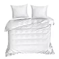Pościel 220x200 cm bawełniana kolor biały z ozdobną lamówką DIVA 8 Diva Line