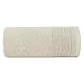 Ręcznik do rąk 30x50 cm bawełniany kolor beżowy zdobiony błyszczącą bordiurą 500 g/m2 LARI