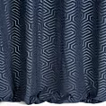 Zasłona welwetowa granatowa we wzór geometryczny 140x250 przelotka - INGA - Pierre Cardin