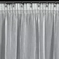 Firana biała z etaminy zdobiona lśniącymi drobnymi paseczkami 140x280 cm taśma ALEXI