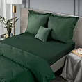 Prześcieradło gładkie z gumką 220x200 cm z satyny bawełnianej kolor ciemnozielony 125 g/m2 NOVA 3