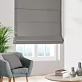 Roleta rzymska popielata z gładkiej tkaniny zaciemniającej typu dimout