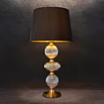 Lampa stołowa czarno, złota SANNY z podstawy z szklanych bombek