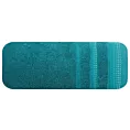 Ręcznik do rąk 30x50 cm bawełniany kolor turkusowy z ozdobnym stębnowaniem 500 g/m2 POLA