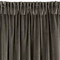Zasłona grafitowa z ekskluzywnego aksamitnego welwetu 290 g/m2 140x270 cm taśma - VILLA