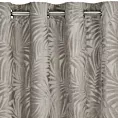 Zasłona welwetowa beżowa z trójwymiarowym wzorem liści 140x250 cm przelotka - LIVIA